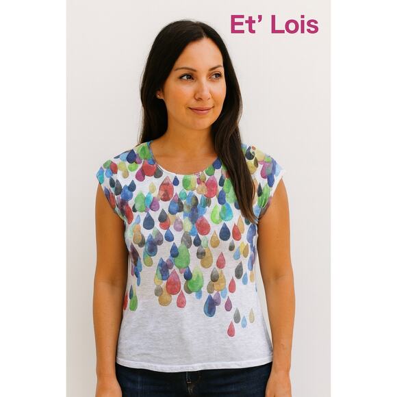 Et’ Lois Colorful Top Sz. S - Picture 3 of 7